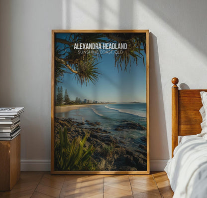 Alexandra Headland Wall Art Print, Beach Scenery, Queensland Coastal Artwork - WanderWall