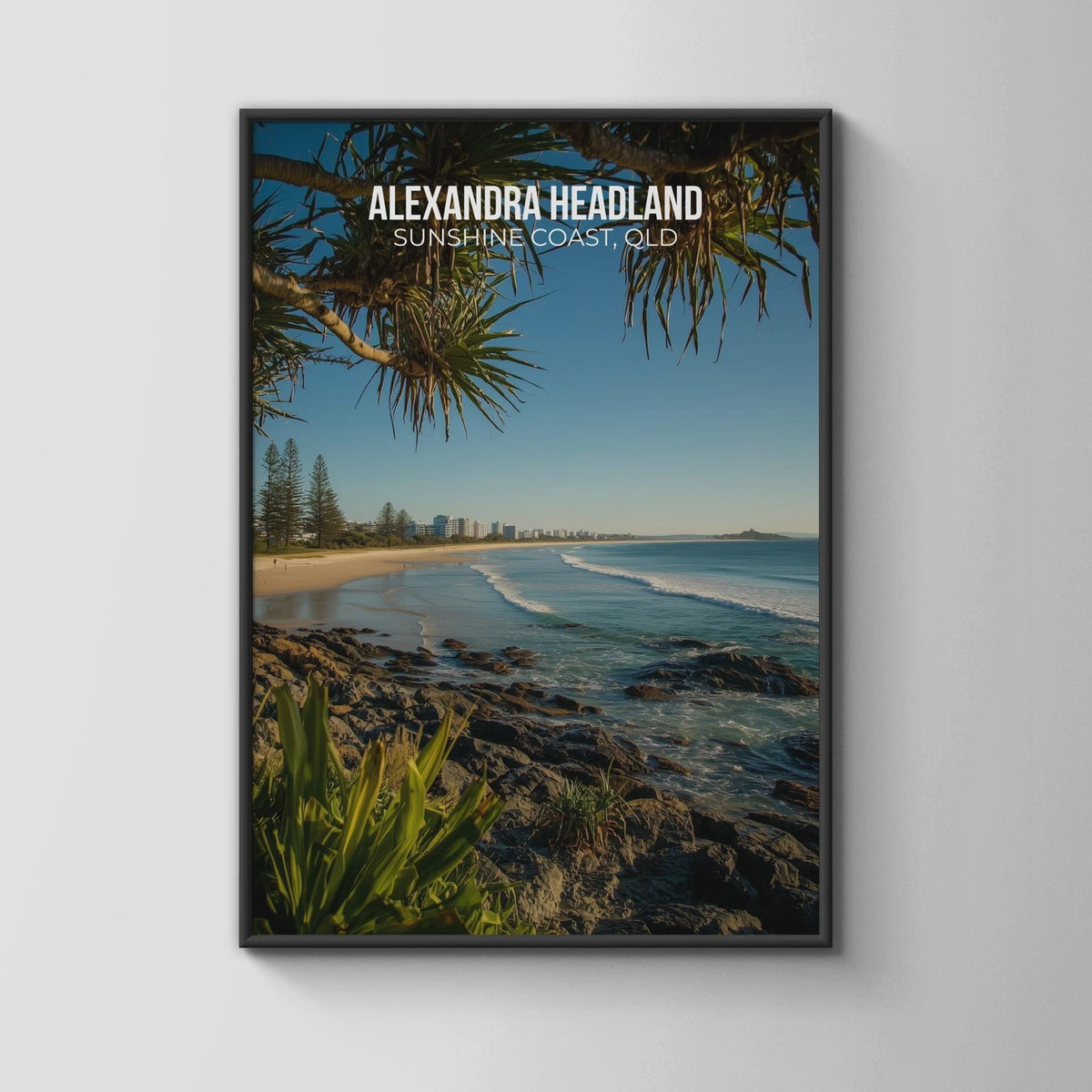 Alexandra Headland Wall Art Print, Beach Scenery, Queensland Coastal Artwork - WanderWall