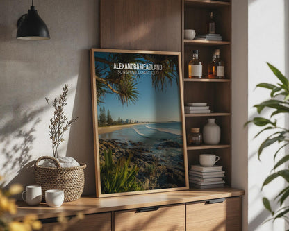 Alexandra Headland Wall Art Print, Beach Scenery, Queensland Coastal Artwork - WanderWall