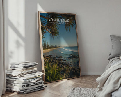 Alexandra Headland Wall Art Print, Beach Scenery, Queensland Coastal Artwork - WanderWall