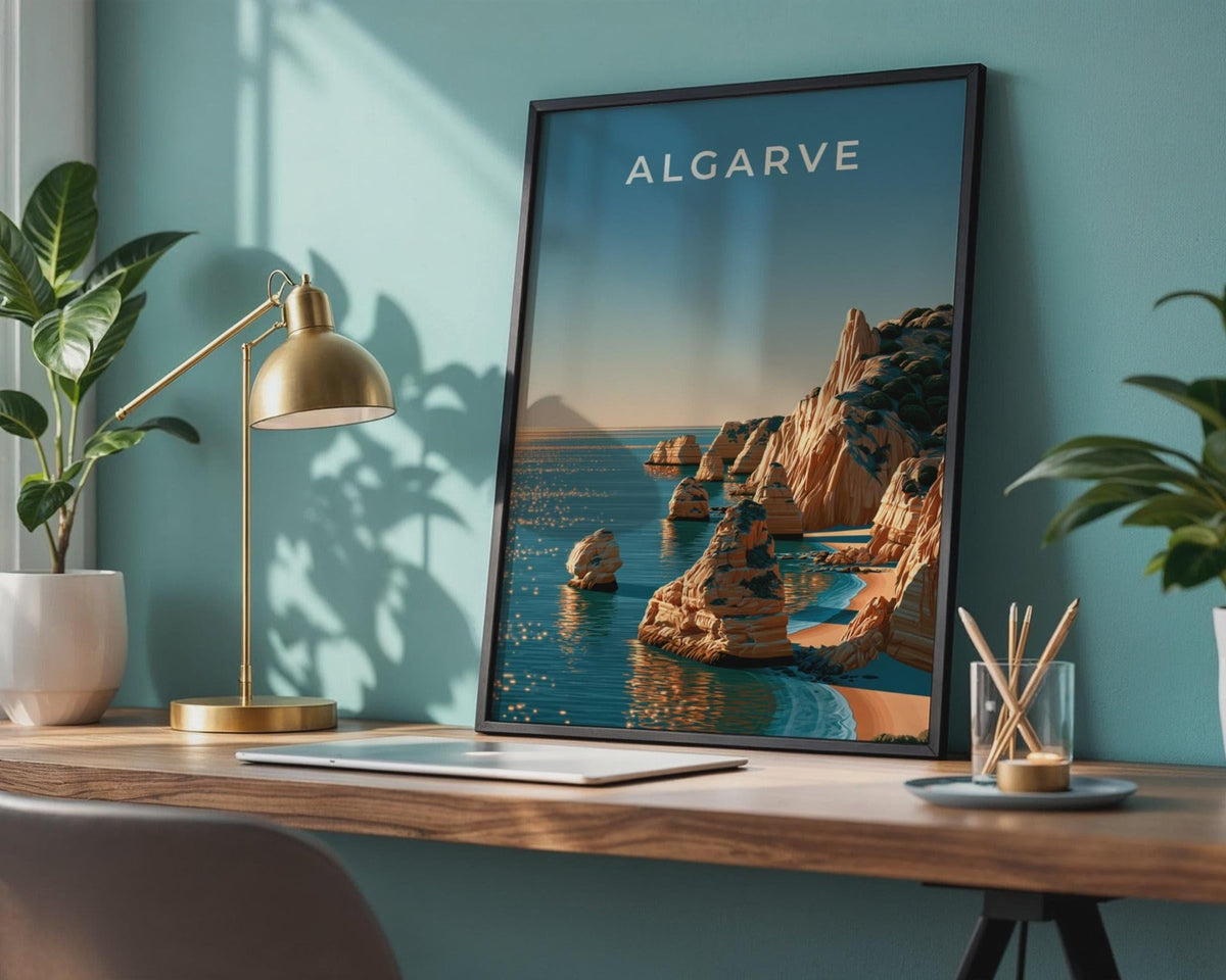 Algarve Seascape Print Coastal Wall Art - WanderWall