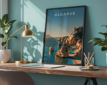 Algarve Seascape Print Coastal Wall Art - WanderWall