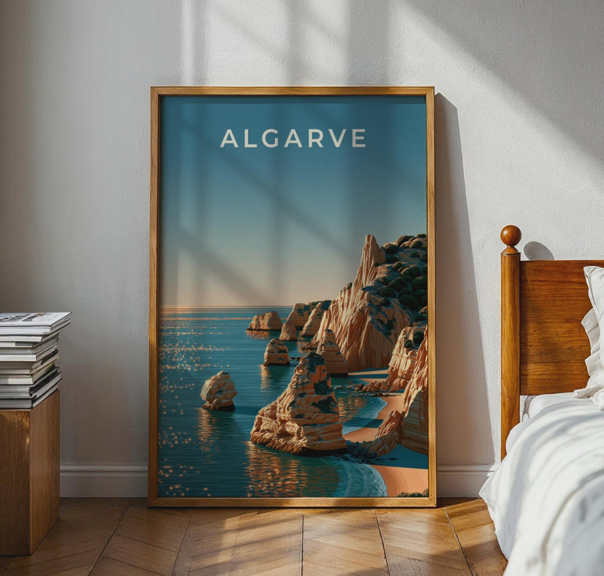 Algarve Seascape Print Coastal Wall Art - WanderWall