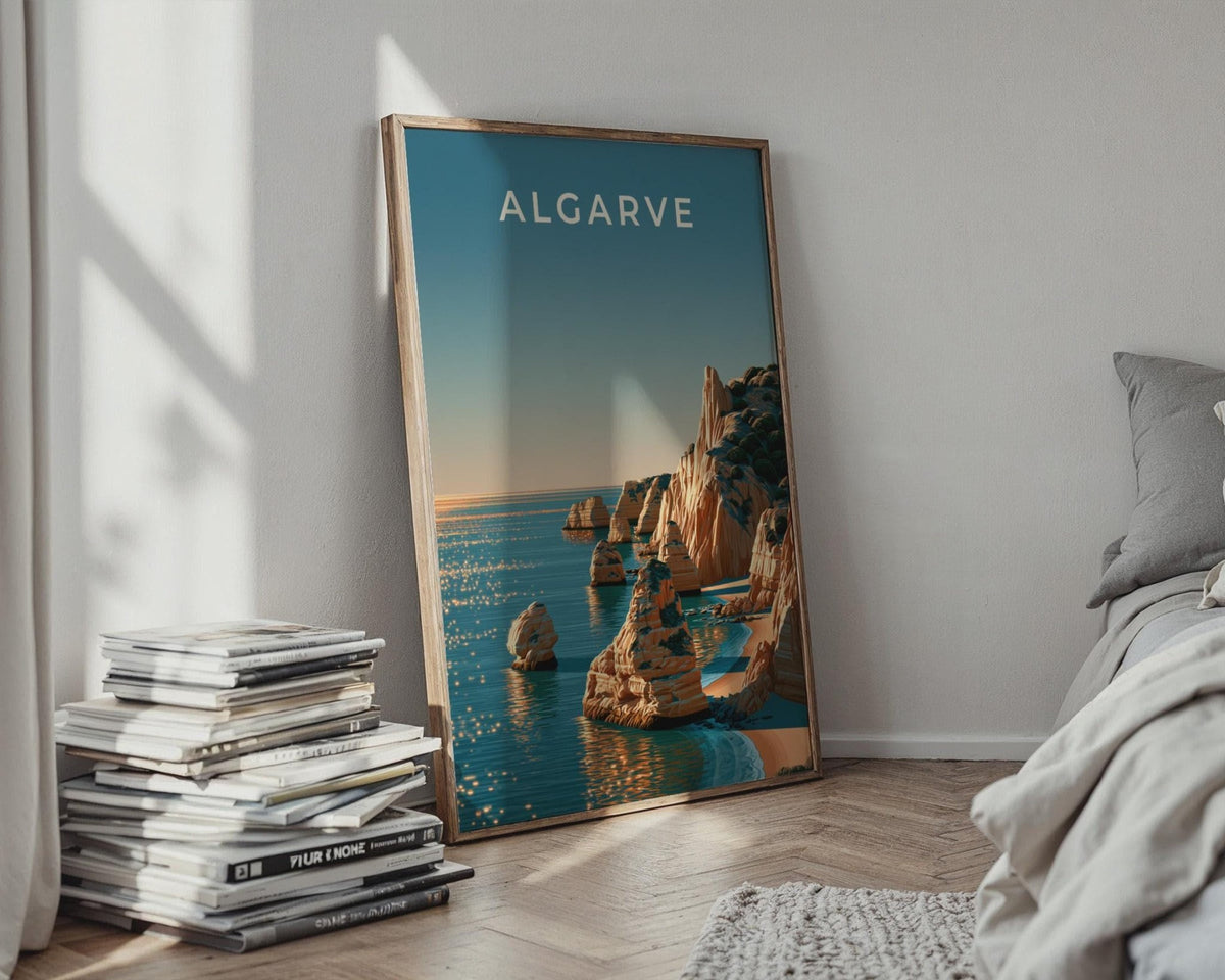 Algarve Seascape Print Coastal Wall Art - WanderWall