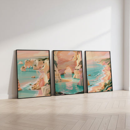 Algarve Set of 3 Posters | Algarve Gallery Wall Art - WanderWall