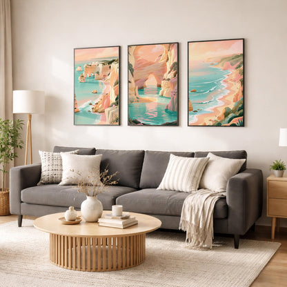 Algarve Set of 3 Posters | Algarve Gallery Wall Art - WanderWall