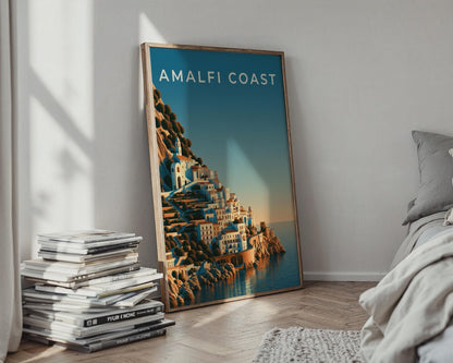 Amalfi Coast Minimalist Print - WanderWall