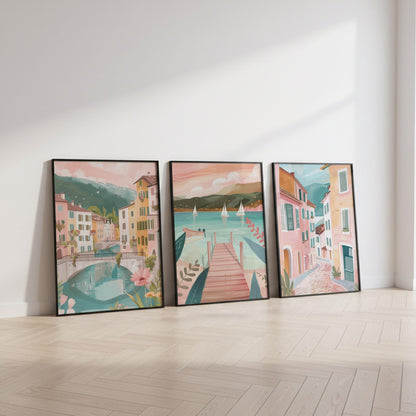 Annecy Set of 3 Posters | Annecy Gallery Wall Art - WanderWall