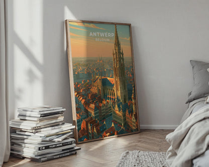 Antwerp Belgium Travel Poster - WanderWall
