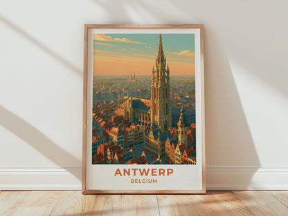 Antwerp Belgium Travel Poster - WanderWall