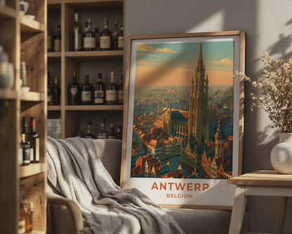 Antwerp Belgium Travel Poster - WanderWall