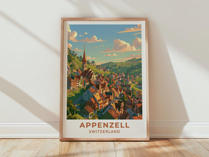 Appenzell Switzerland Travel Poster - WanderWall