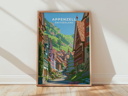 Appenzell Switzerland Travel Poster - WanderWall