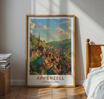 Appenzell Switzerland Travel Poster - WanderWall