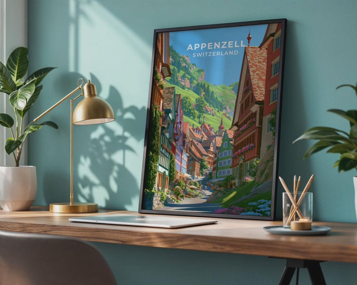 Appenzell Switzerland Travel Poster - WanderWall