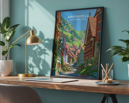 Appenzell Switzerland Travel Poster - WanderWall