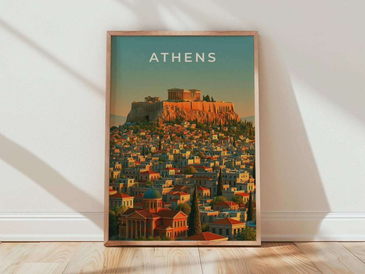 Athens Cityscape Wall Art Poster - WanderWall