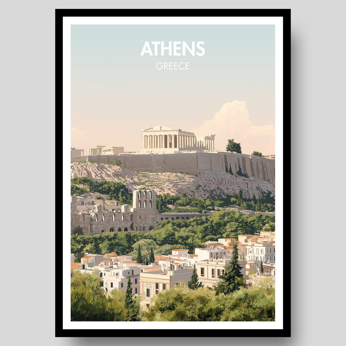 Athens Poster - WanderWall