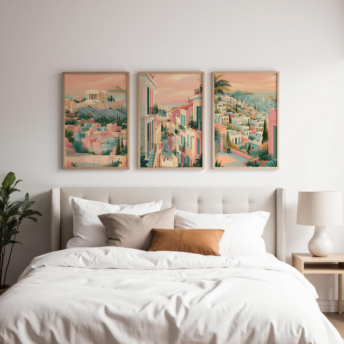 Athens Set of 3 Posters | Athens Gallery Wall Art - WanderWall