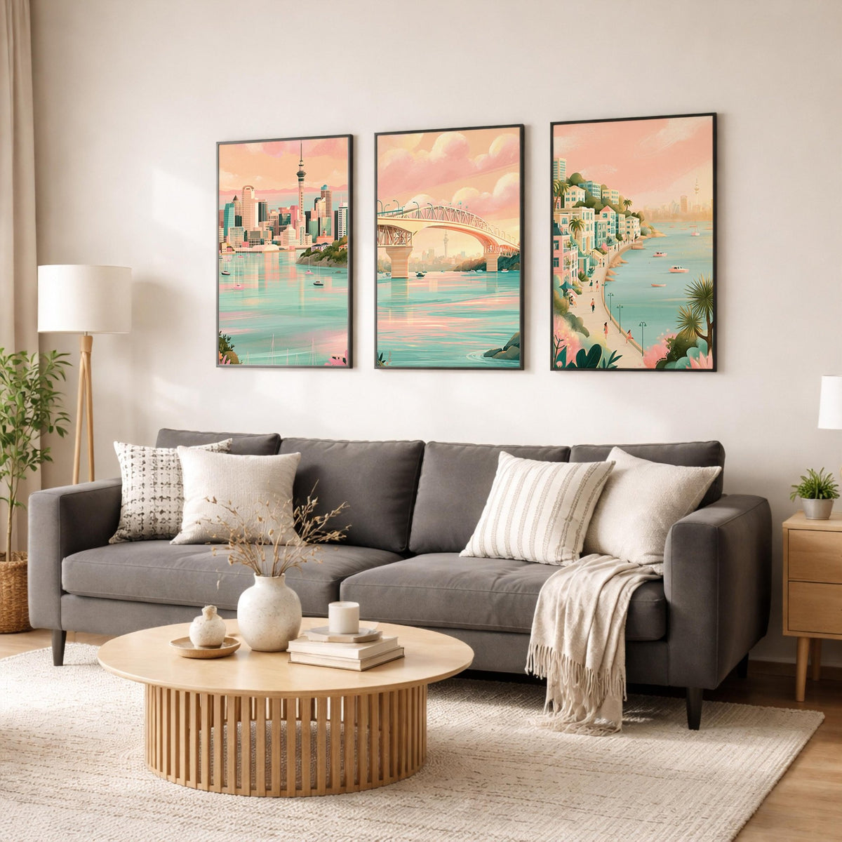 Auckland Set of 3 Posters | Auckland Gallery Wall Art - WanderWall