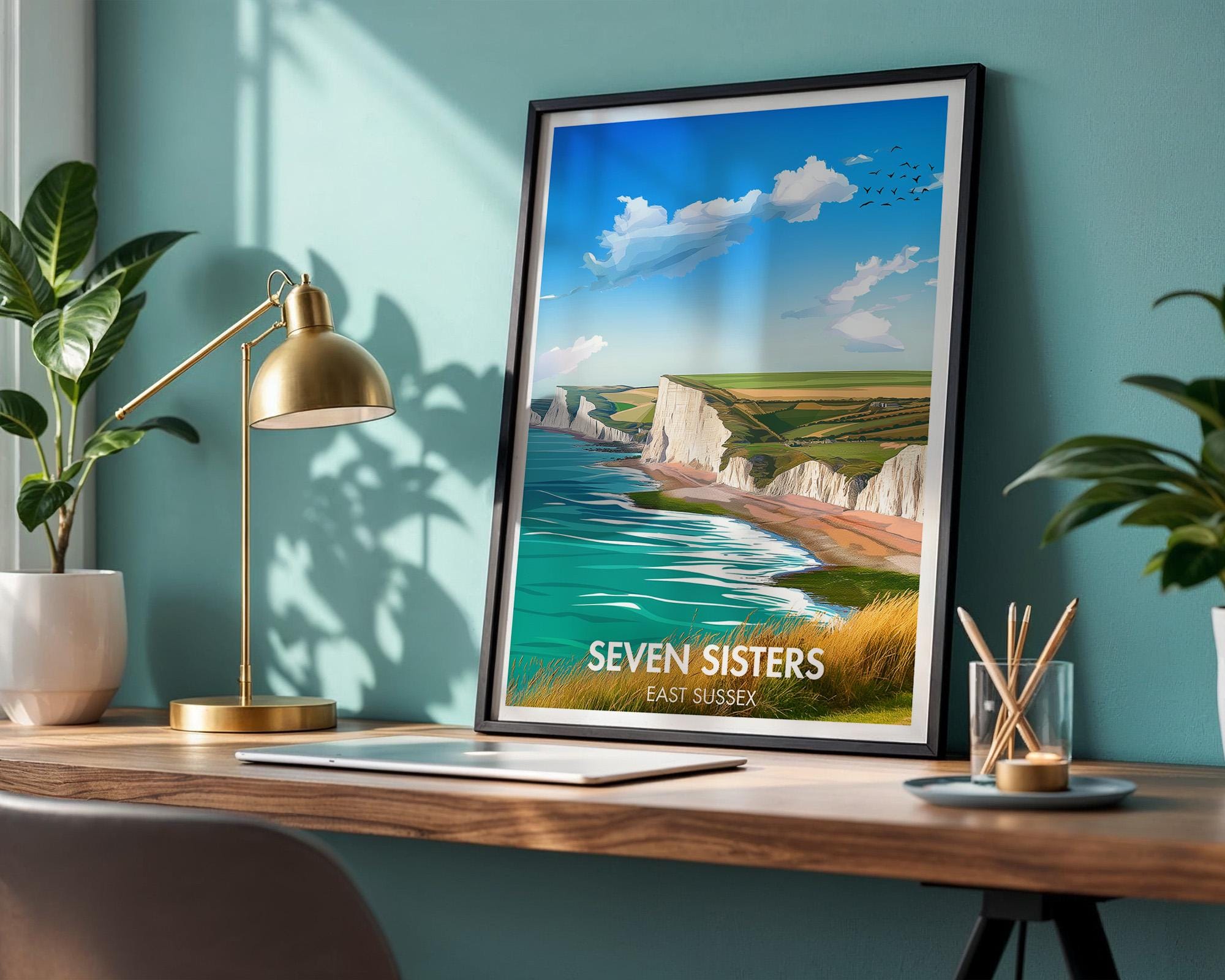 Seven Sisters Cliff Poster