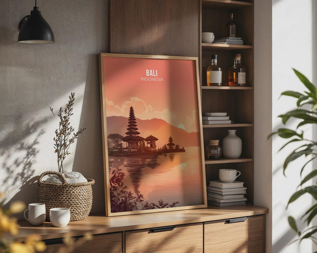 Bali Indonesia Landscape Poster Wall Art Print - WanderWall