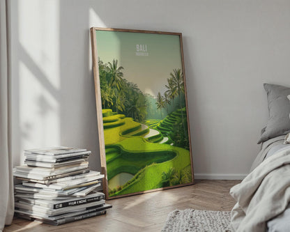 Bali Indonesia Rice Fields Wall Art Print - WanderWall