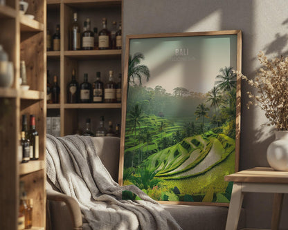 Bali Indonesia Rice Fields Wall Art Print - WanderWall