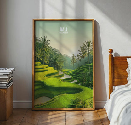 Bali Indonesia Rice Fields Wall Art Print - WanderWall