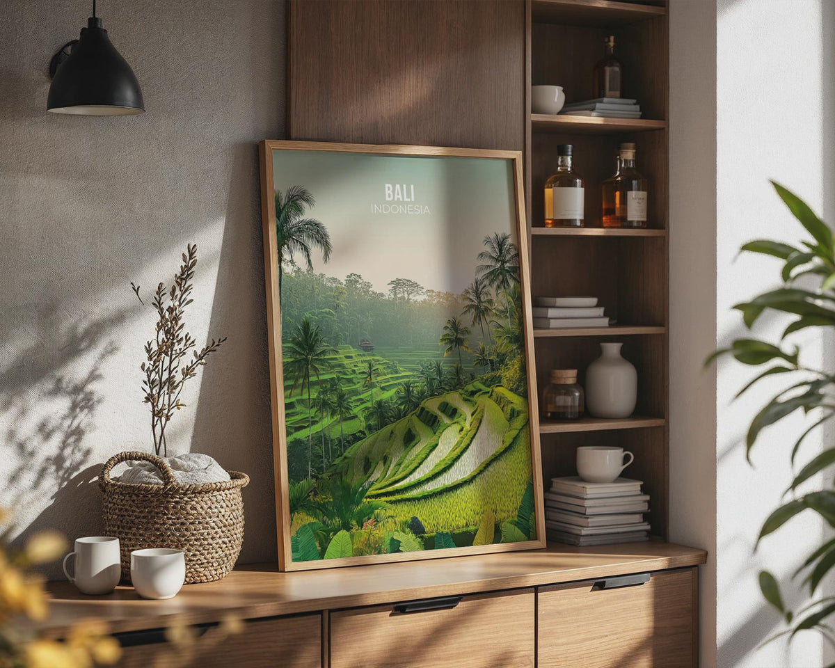 Bali Indonesia Rice Fields Wall Art Print - WanderWall