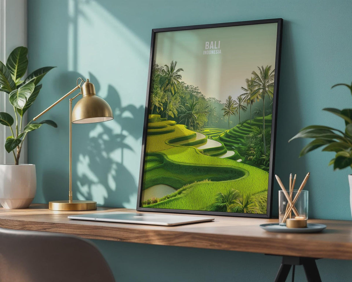Bali Indonesia Rice Fields Wall Art Print - WanderWall