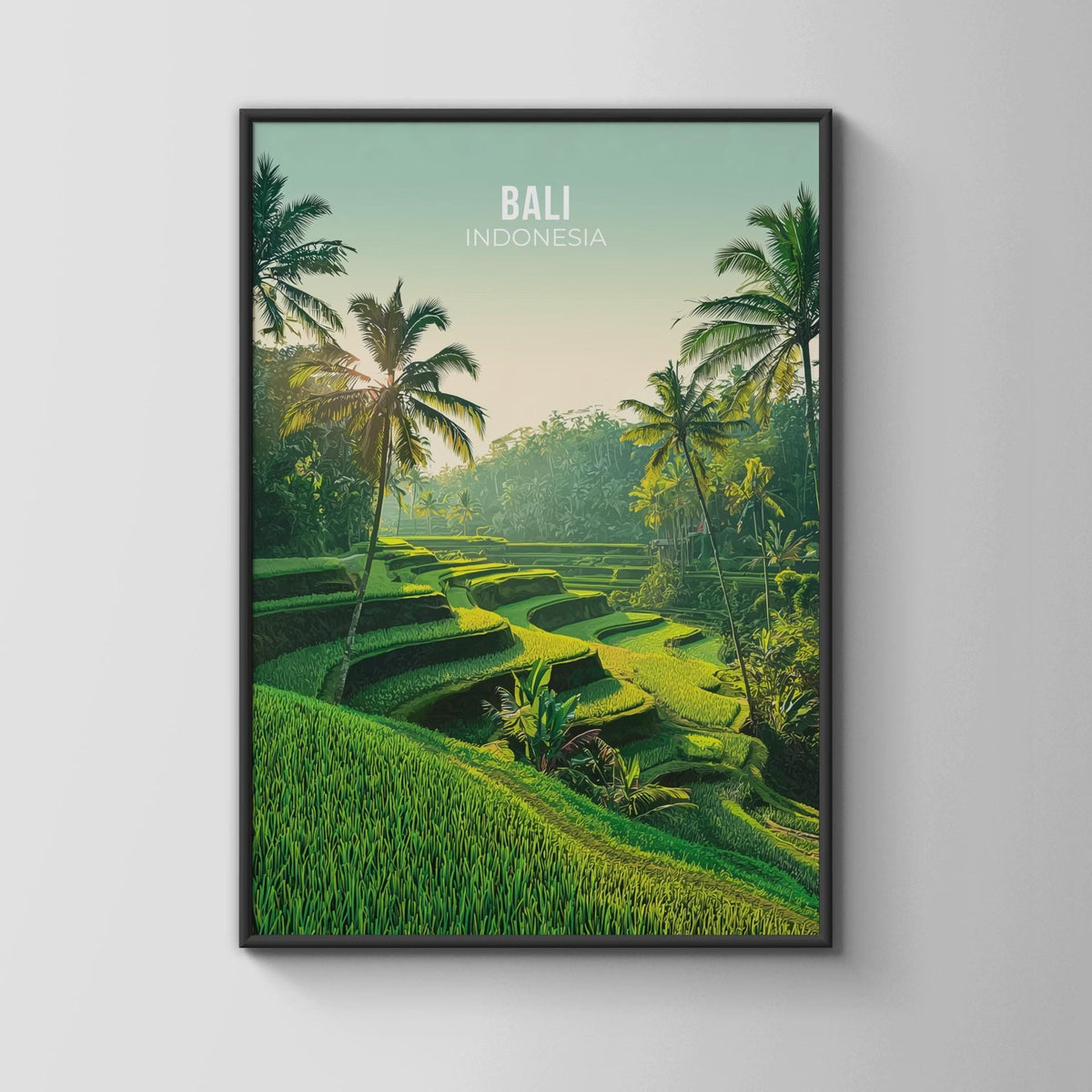 Bali Indonesia Rice Terraces Art Print Wall Art - WanderWall