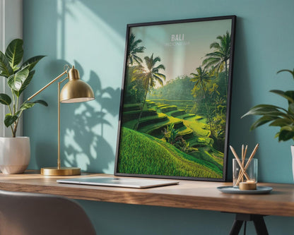 Bali Indonesia Rice Terraces Art Print Wall Art - WanderWall
