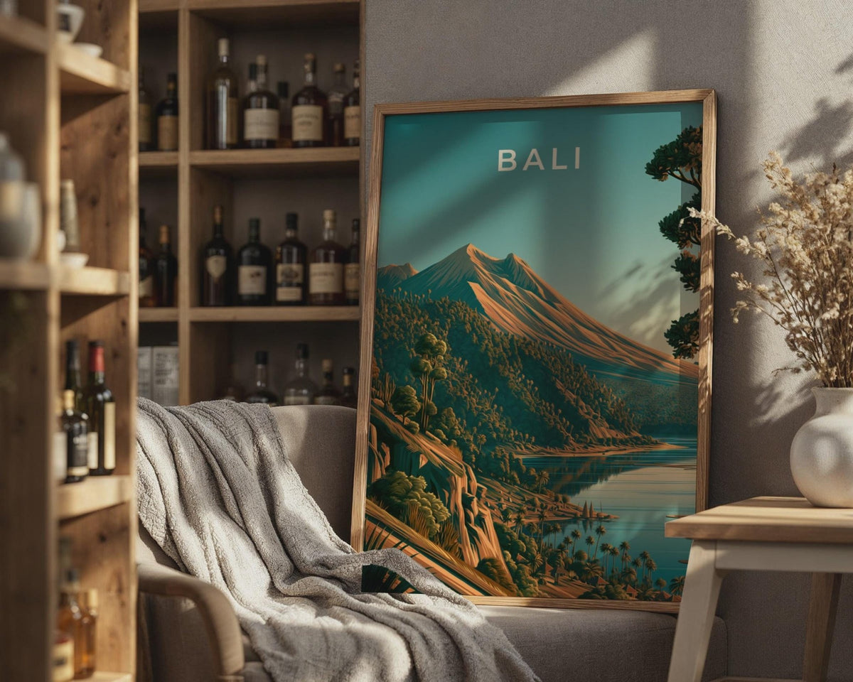 Bali Mountain Landscape Art Print - WanderWall