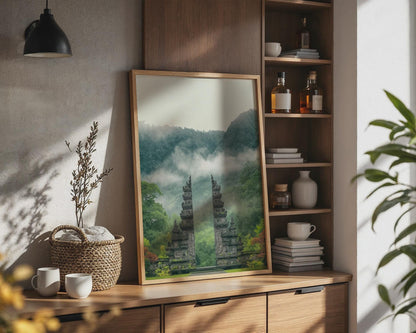 Bali Temple Gate Poster Print Wall Art - WanderWall