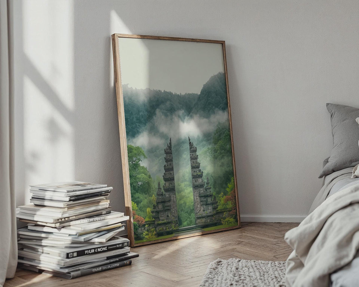 Bali Temple Gate Poster Print Wall Art - WanderWall