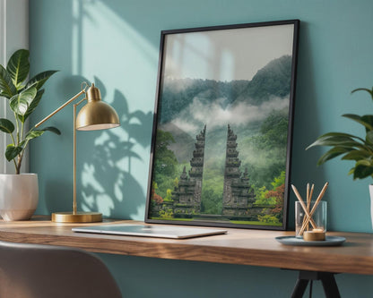 Bali Temple Gate Poster Print Wall Art - WanderWall