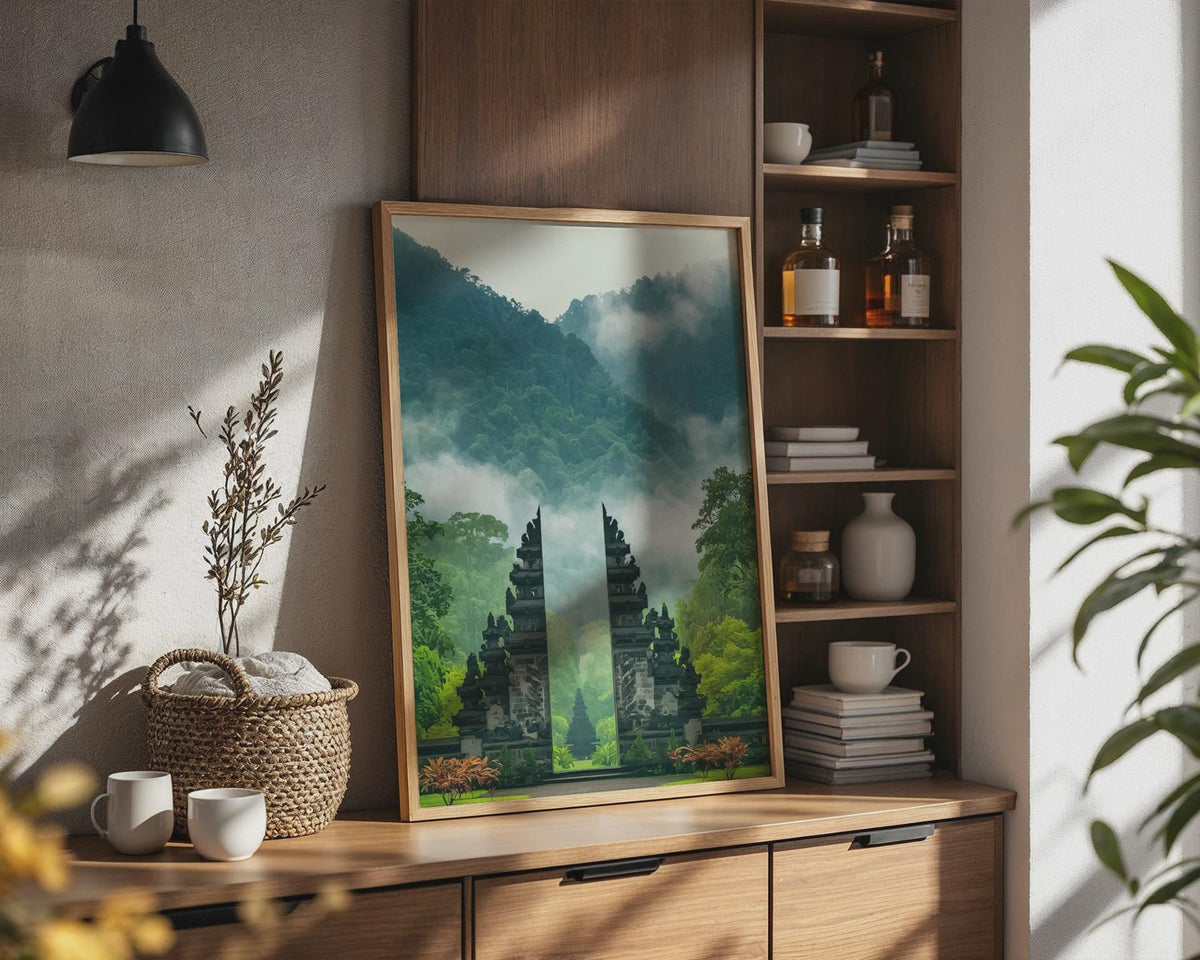 Bali Temple Landscape Wall Art Print - WanderWall