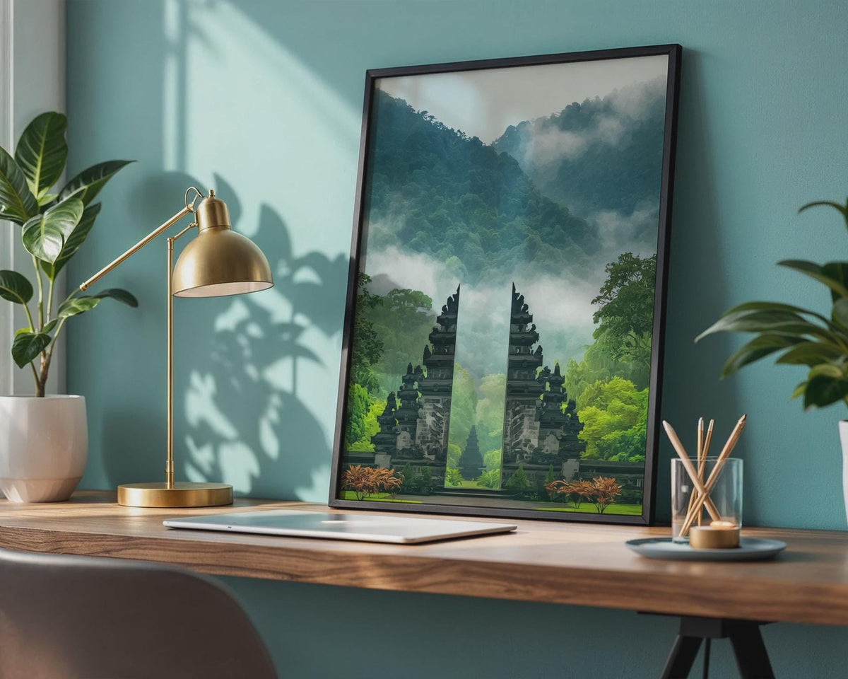 Bali Temple Landscape Wall Art Print - WanderWall