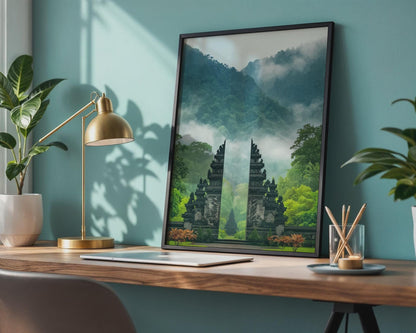 Bali Temple Landscape Wall Art Print - WanderWall