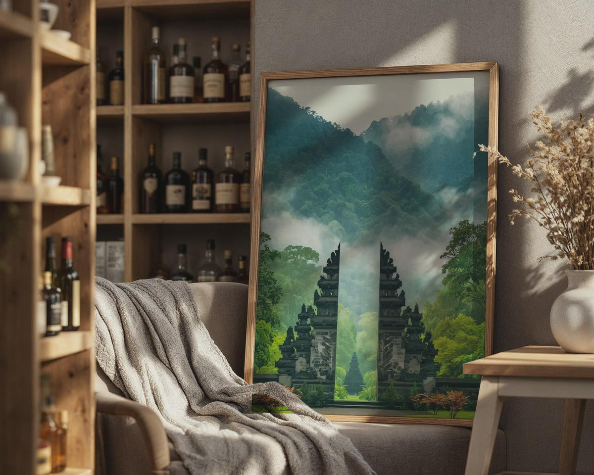 Bali Temple Landscape Wall Art Print - WanderWall