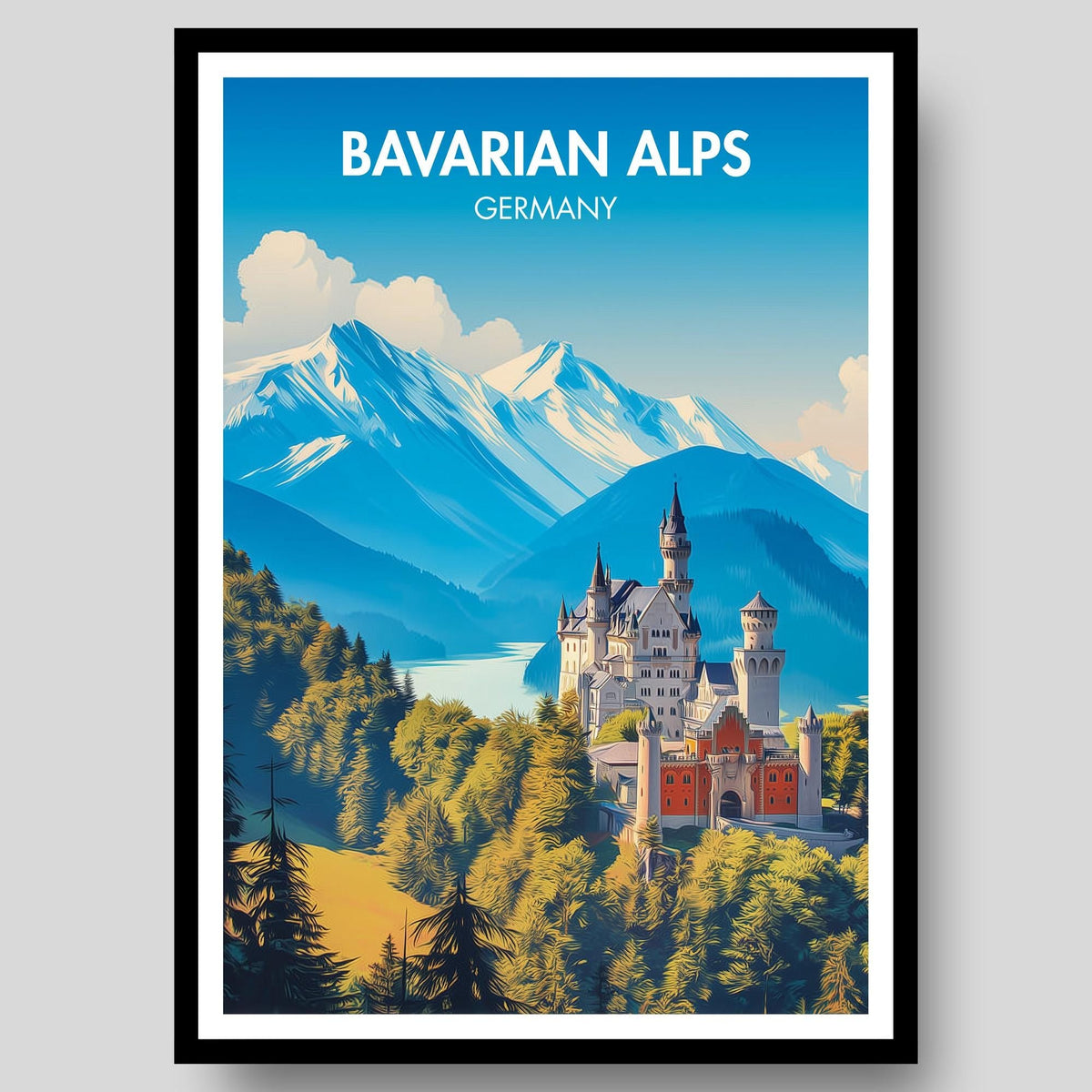 Bavarian Alps Poster - WanderWall