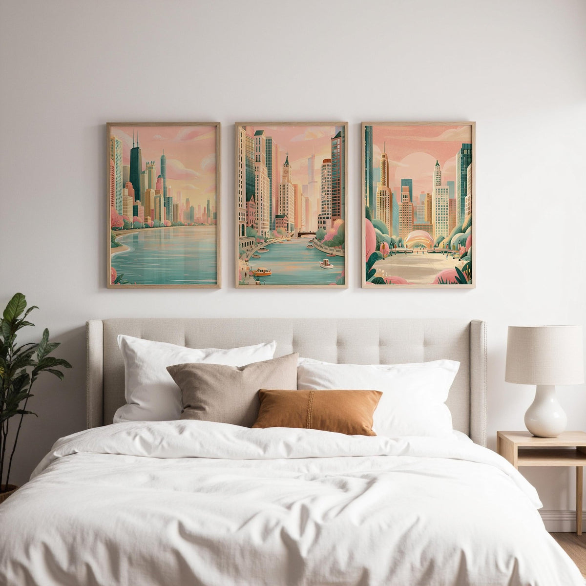 Chicago Set of 3 Posters | Chicago Gallery Wall Art - WanderWall
