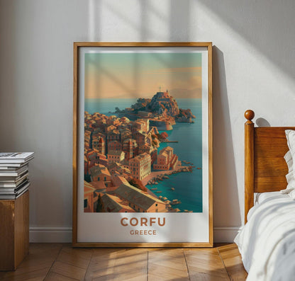 Corfu Greece Travel Poster - WanderWall
