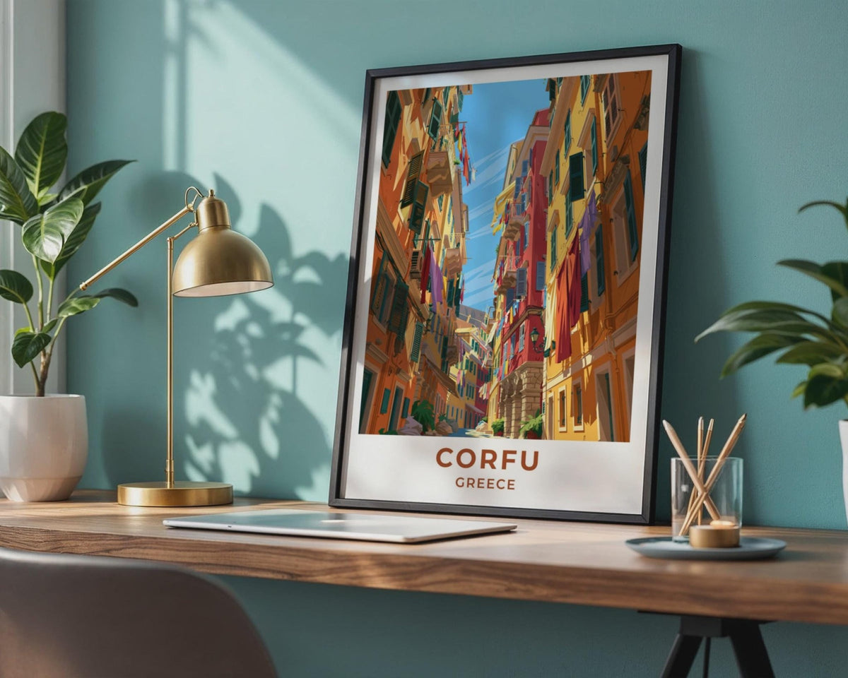 Corfu Greece Travel Poster - WanderWall
