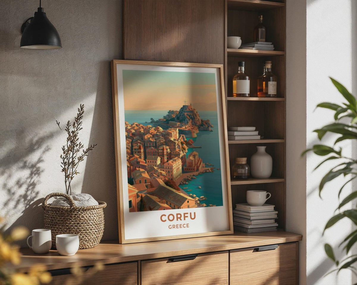 Corfu Greece Travel Poster - WanderWall
