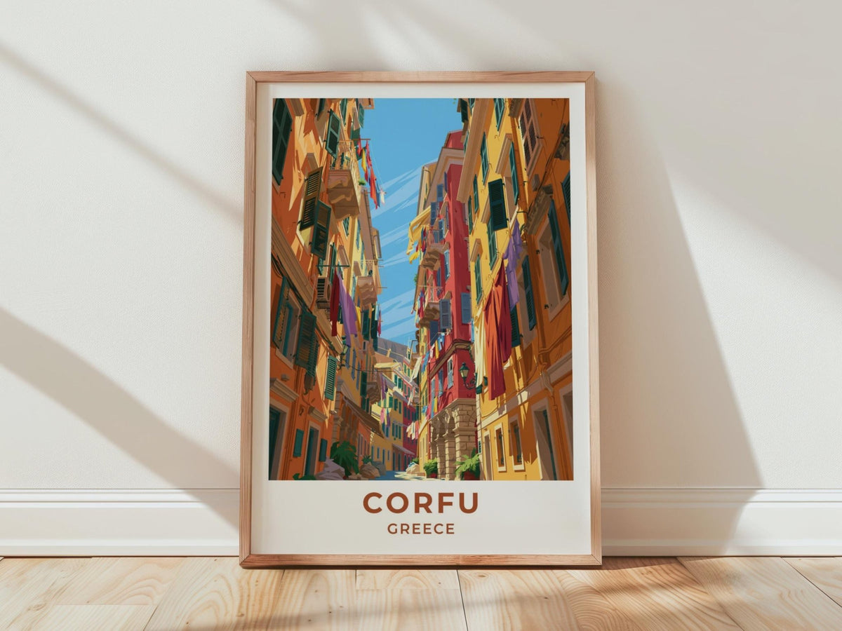 Corfu Greece Travel Poster - WanderWall