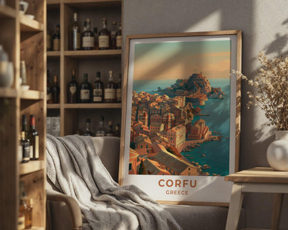 Corfu Greece Travel Poster - WanderWall