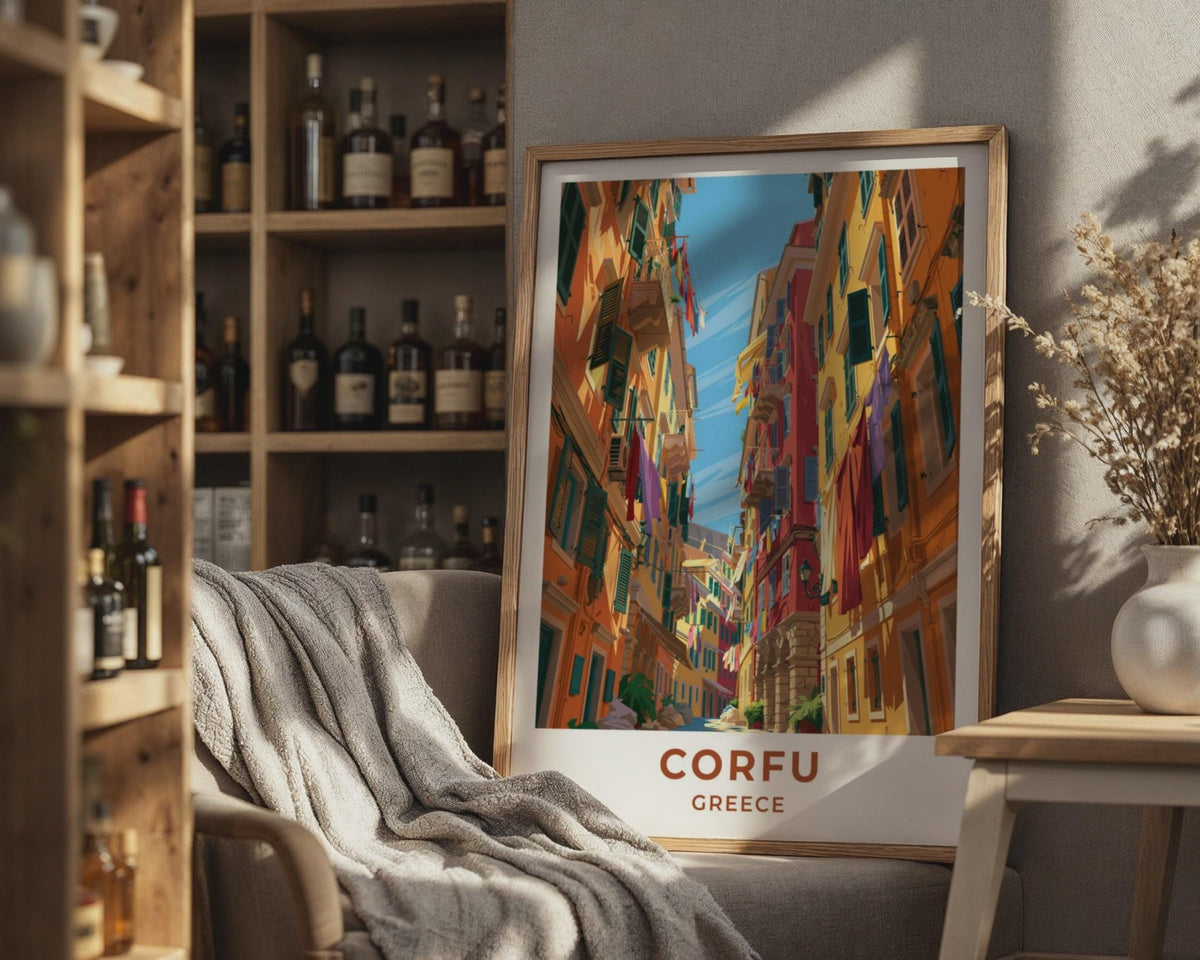 Corfu Greece Travel Poster - WanderWall