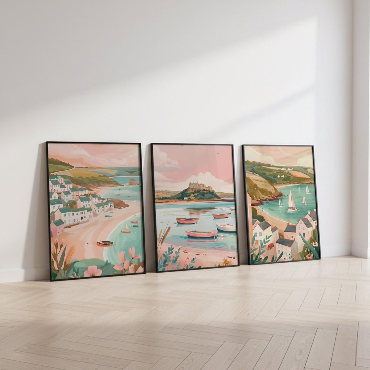 Cornwall Set of 3 Posters | Cornwall Gallery Wall Art - WanderWall